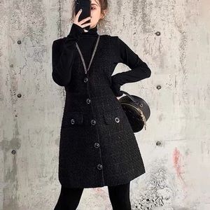 Zara basic tweed dress vest